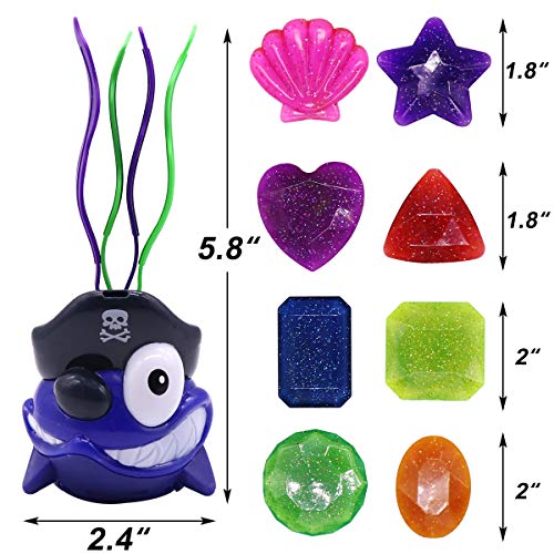 JOINBO 32 Pcs Dive Toys Pool Toys/Underwater Swimming Toys, New Diving Shark (2Pcs), Jumbo Diving gem (8Pcs), Treasures (12 Pcs), Rings (3pcs), Torpedo Bandits (3Pcs),Diving Sticks(3Pcs) - Thumbnail 6