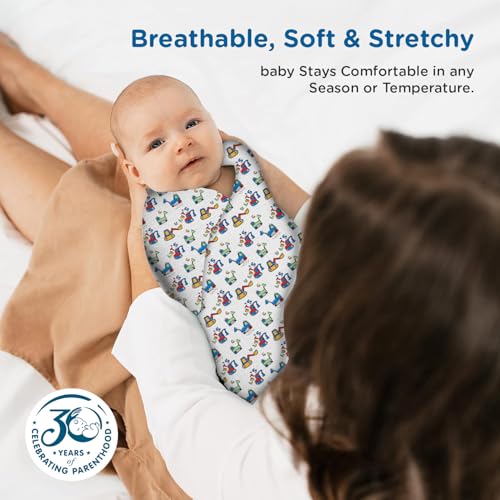 Image of Mee Mee 100% Muslin Cotton Baby Swaddle Wrappers Set (PK-3)| Baby Towel| Soft, Quick-Drying & Highly Absorbent Blanket | Printed Mulmul Swaddle Cloth,Newborn Essentials (Multicolour, 120x100 cm)