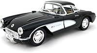 Vista 4 de KiNSMART - 1957 Chevy Corvette Escala 1:34 5" Die Cast Metal Modelo Classic Car Toy