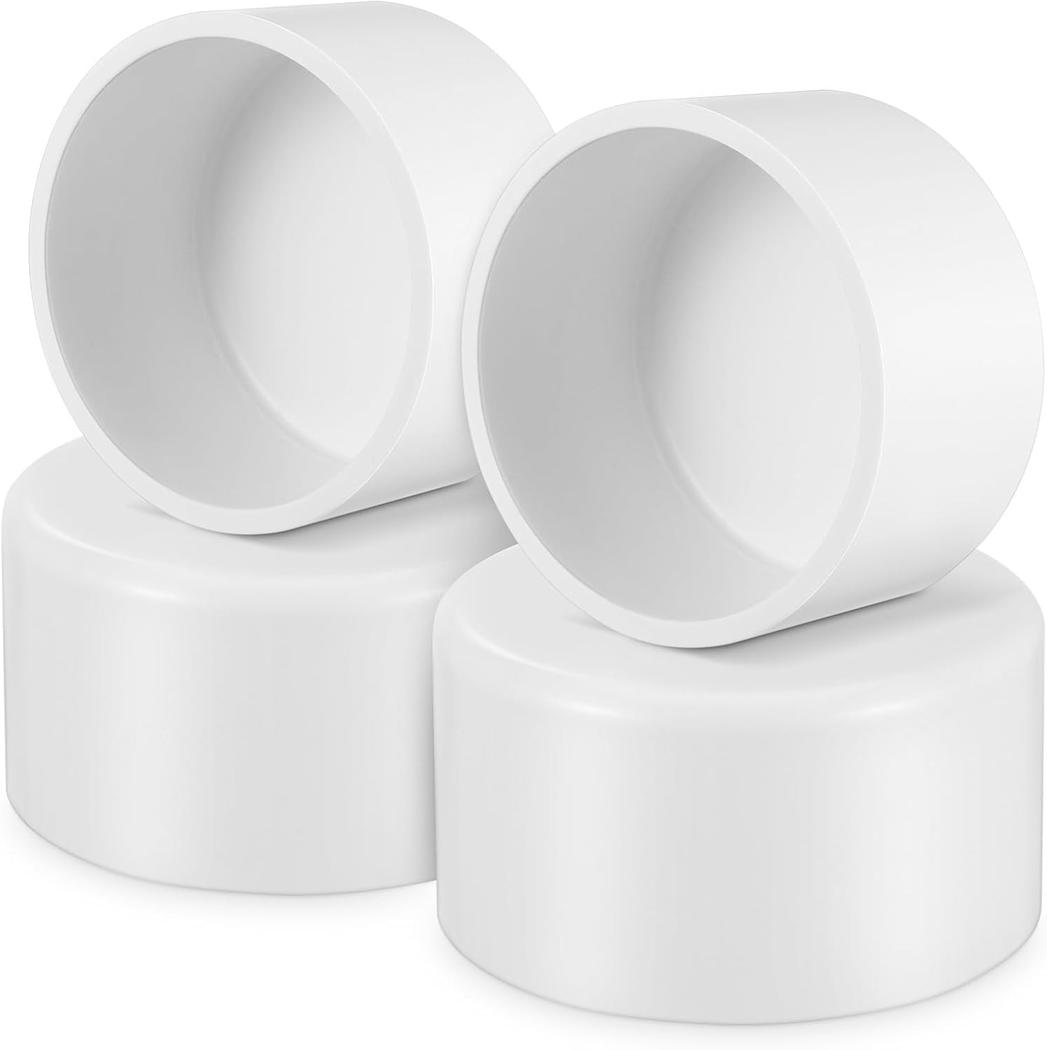Niltracy Multicolor 2 Inch Pvc Pipe End Cap Plug, 4Pcs Pvc Fitting Connector Cap For Home Industrial Use (Inner Diameter 63Mm)