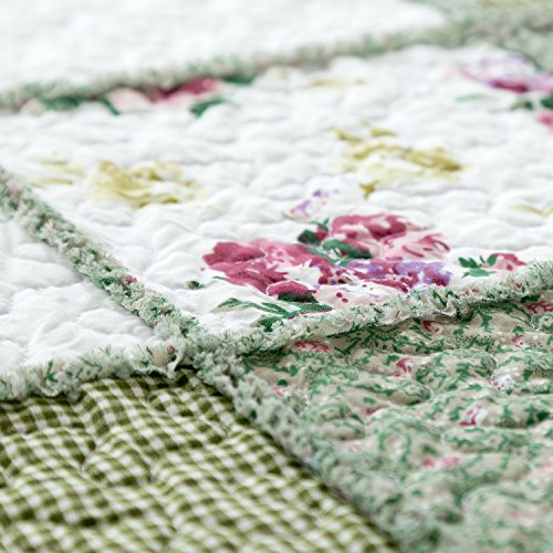 image for Bedsure 3-Piece Printed Quilt Set King Size (106x96 inches), Green Ruf