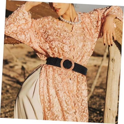 Women Braided Woven Belt Boho Style Elastic Waist Belt for Dresses and Jeans Trendy Fashion Accessory for Daily Wear3