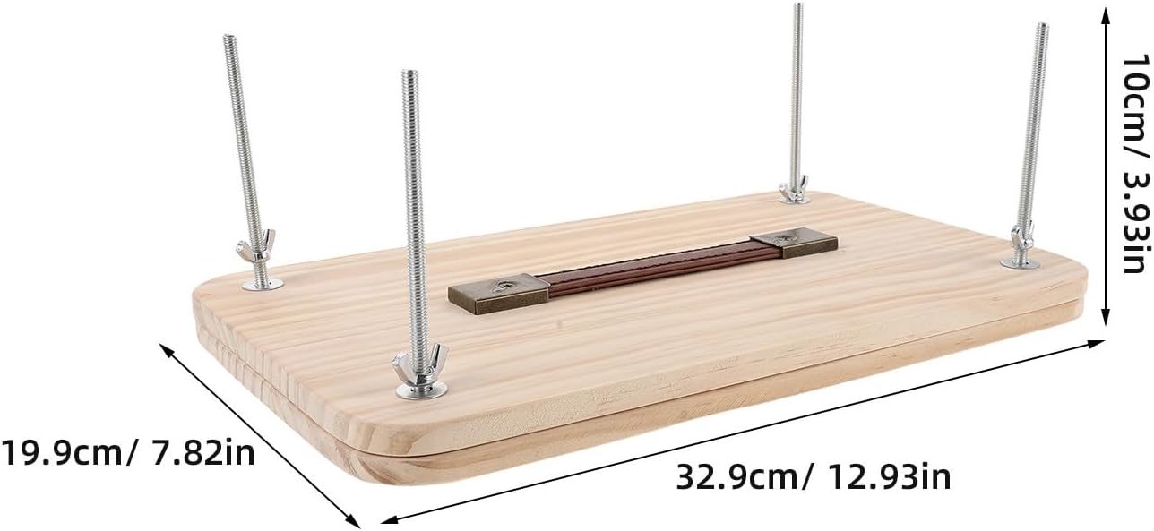 Wooden Bookbinding Press Clamp with Stainless Steel and Wood Construction, Precise Compression for Bookbinding Projects, Sturdy Manual Book Press Tool for DIY and Photo Album