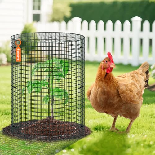 10 Pack Wire Plant Protector with Cover, 16"x12" Detachable Metal Plant Protectors Mesh, Garden Plant Protectors for Shrubs Flowers Vegetables to Keep Rabbit & Chicken Animals Out by MUDEREK - Used condition - Image 2