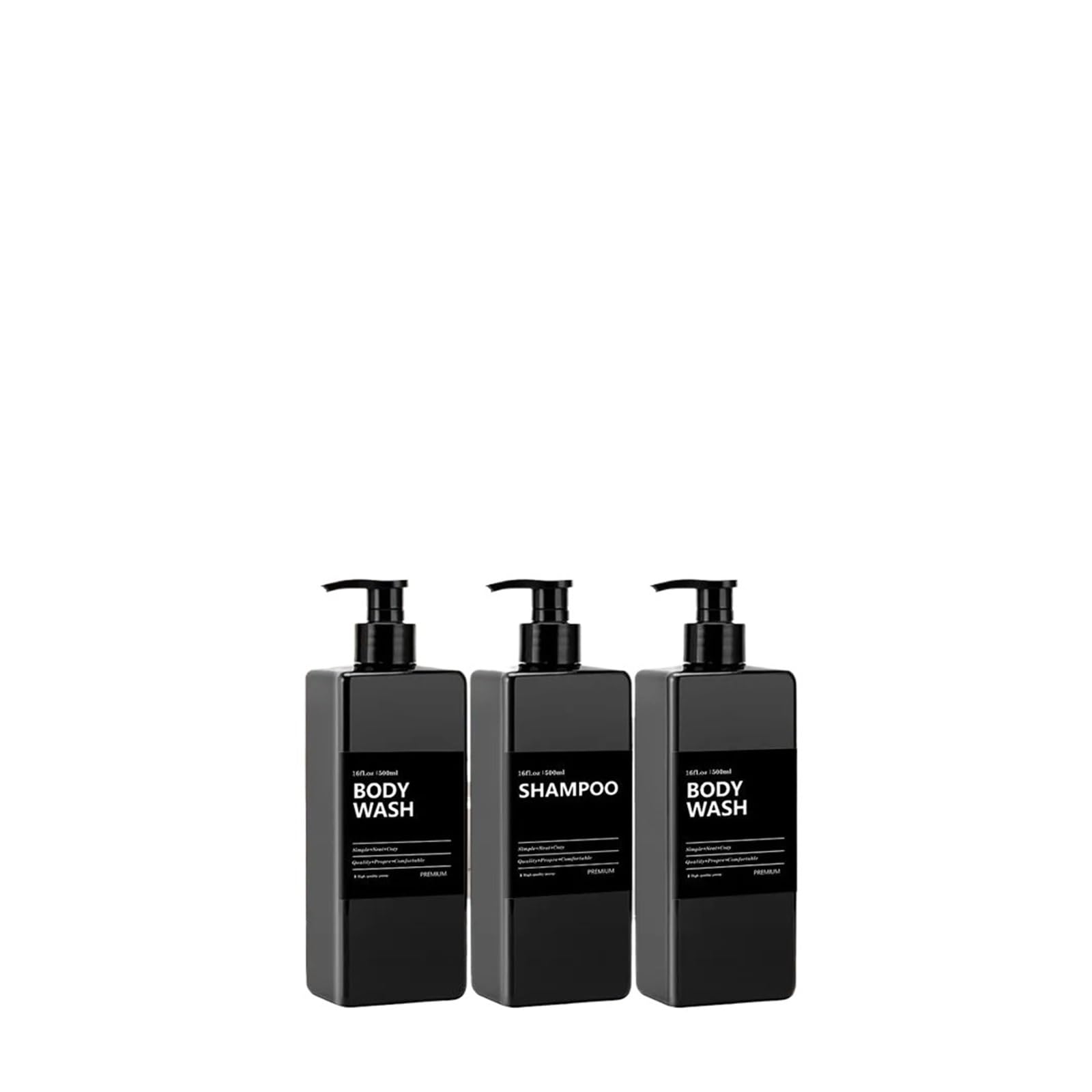 Pump Bottle Dispenser Bathroom Refillable Liquid Square Bottle Dispenser Lotion Containers