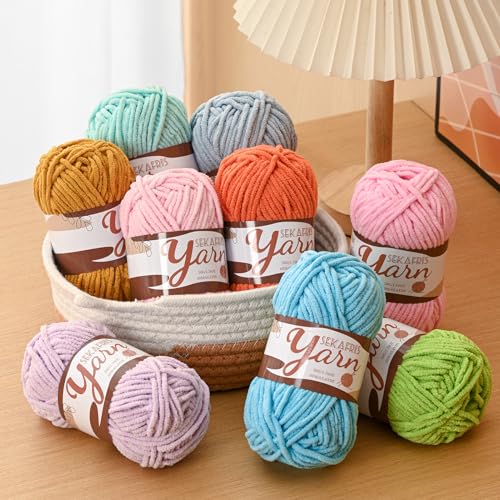 Image of 3 Pack Fluffy Velvet Yarn for Crocheting,Baby Blanket Yarn for Crocheting Soft,150g(196.8yds) Amigurumi Yarns,Plush Chenille Crochet Yarns,Puzzle Yarn for Crochet Weaving Craft(3 Red)
