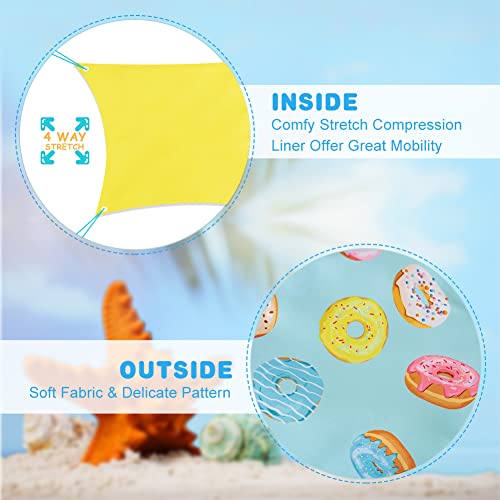 Image of Cozople Boys Swim Trunks Compression Liner Swim Shorts Quick Dry Bathing Suit with Boxer Brief Swimwear 2-20T