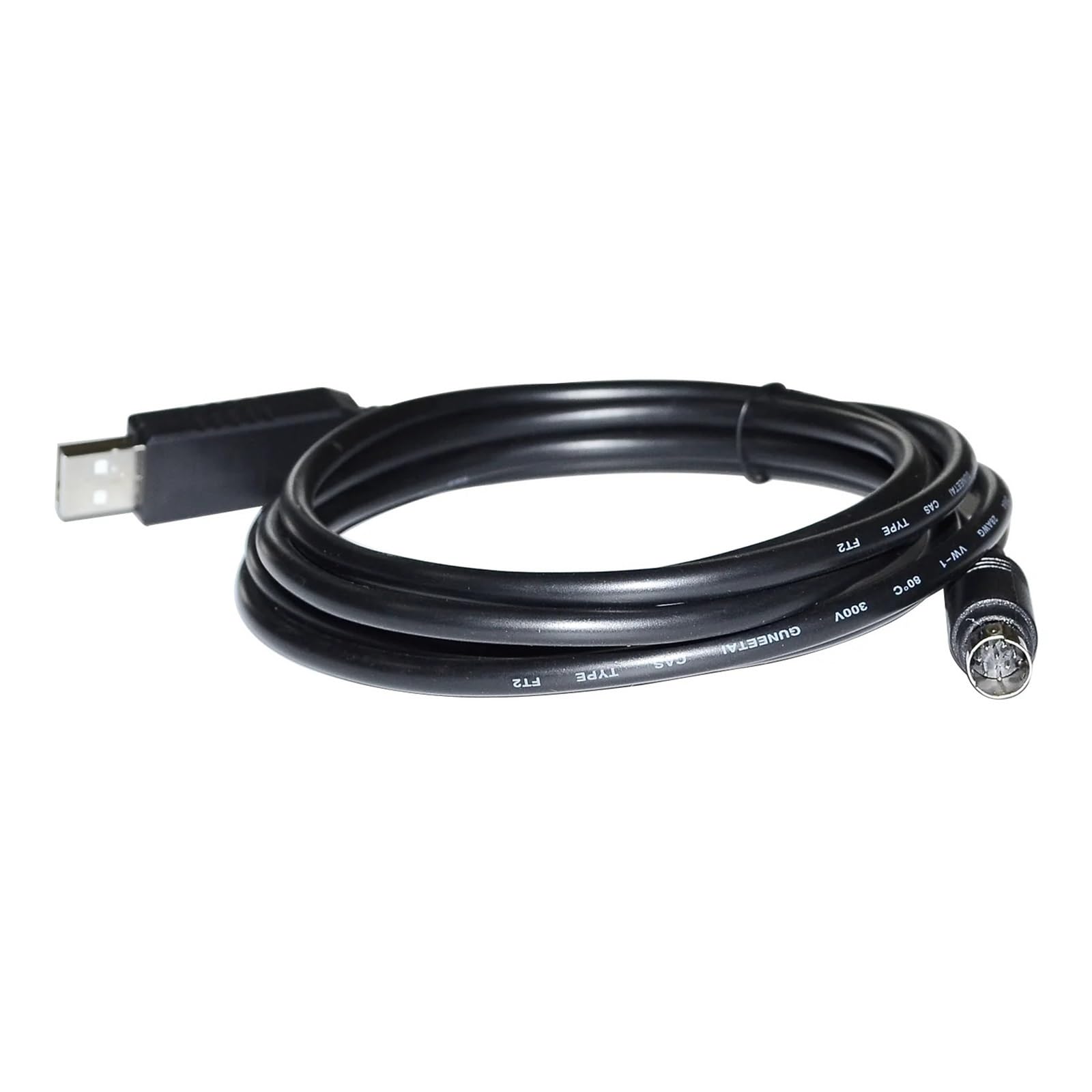 Câble série convertisseur USB vers Mini DIN 8 Broches MD8 mâle RS232 FT232R for jauge numérique série LT10, LT11, LT20 et LT30(3 Metre)