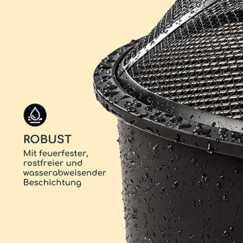 blumfeldt Oreos 2-in-1 vuurschaal en grill (Ø 75 cm, verwijderbare vonkenbescherming, Ø 68 cm grillrooster, FireView… - Image 6