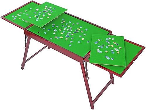 Miniatura 3 de Mesa de rompecabezas de madera para adultos y niños, mesa plegable de almacenamiento, 1000 piezas, tablero portátil para juegos, regalo para