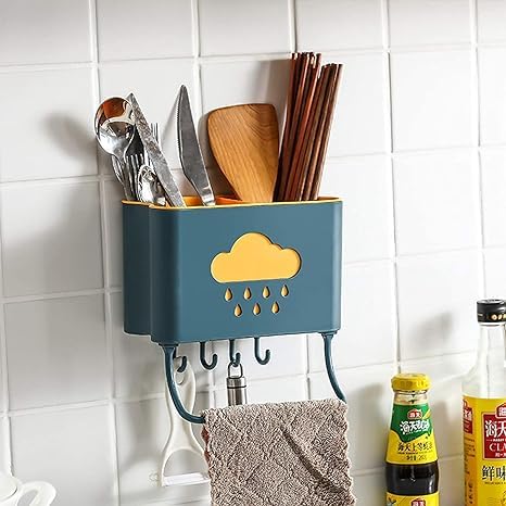 ARAA PAVA Kitchen Shelf Plastic Wall Mount Knife Holder | Towel Hanger | Spatula Ladle Hanging Hooks | Cutlery Holder Storage Rack Self Adhesive Multi-Purpose ARAA PAVA Kitchen Shelf Plastic Wall Mount Knife Holder | Towel Hanger | Spatula Ladle Hanging Hooks | Cutlery Holder Storage Rack Self Adhesive Multi-Purpose