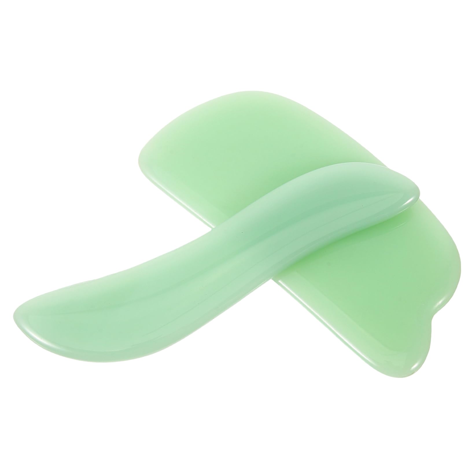 FRCOLOR 3 Sätze Gesichtsschabe-massagegerät Gua Sha Tools Gesichts Massage Gesichtspflege Facelifting Abs Punkt Muskelschaber-tool Gesichtsmassagegerät Jade Green 2 Stück * 3
