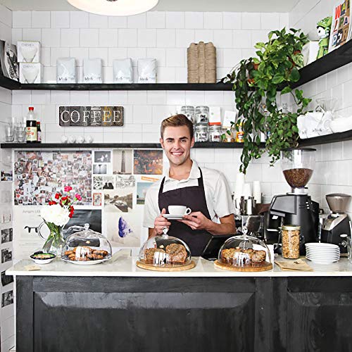 Rustic Coffee Sign Farmhouse Kitchen Decor Sign Printed Wall Hanging Coffee Bar Plaque For Home Office Coffee Counter Decor Vintage Wood Grain Coffee Station Signs By 16X5 Inches #TOP4