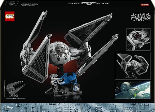 LEGO Star Wars L’Intercepteur TIE - Set de Construction pour Adultes de la Collection Ultimate Collector Series S - Réplique de Chasseur en Briques à Construire, à Collectionner et à Exposer - 75382