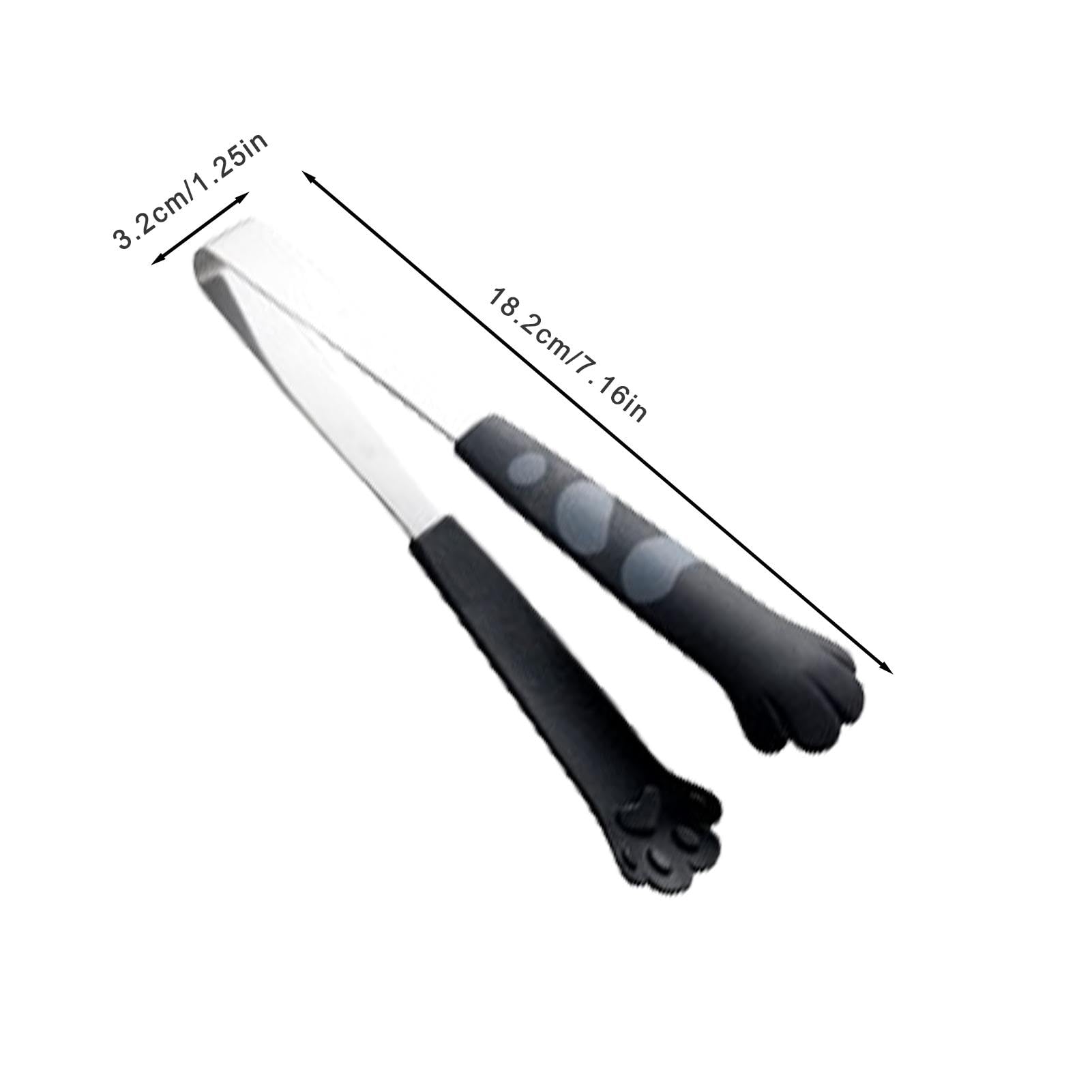 Pinze Da Cucina In Acciaio Inox Con Punte In Silicone, Forma Di Zampa Di Gatto, Antiscivolo, Resistenti Al Calore, 18,2 Cm