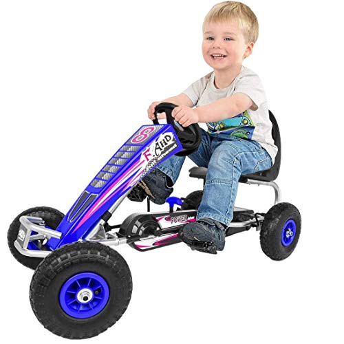 Affordable Pedal Go Kart, Outdoor 4 Wheel Pedal Powered Racer Pedal Car with Brake, Clutch, Durable ...