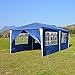 Produktbild wolketon Pavillons 3x6 m Partyzelt Gartenpavillon mit 6 Seitenwänden 100G PE Blau Gartenzelt für Garten/Party/Hochzeit/Picknick/Markt