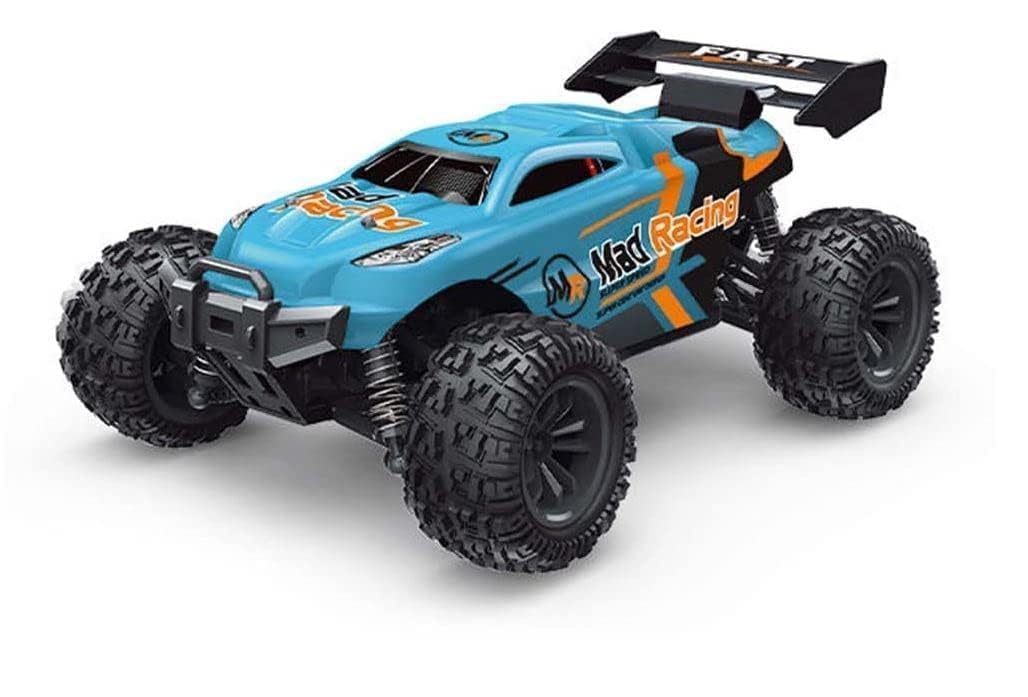 Favrallo 1:18 Scale 4WD Racing Rally RC Car | 40 km/h High Speed Off-Road Remote Control Monster Truck | 2.4GHz Rechargeable All-Terrain RC Vehicle with Multicolor LED Lights for Kids & Adults