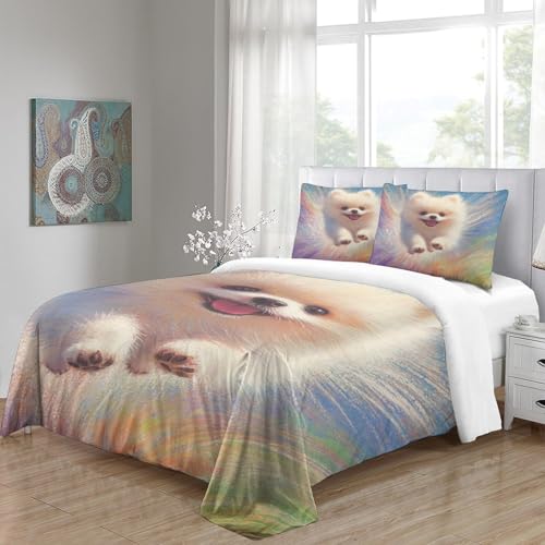 Housse de couette crâne 3D microfibre ultra douce à fermeture éclair cachée pour lit 1 place