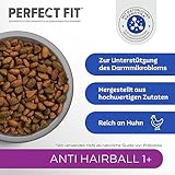 PERFECT FIT Anti-Hairball Adult Trockenfutter für erwachsene Katzen ab 1 Jahr - Huhn, 750g (6 Beutel)