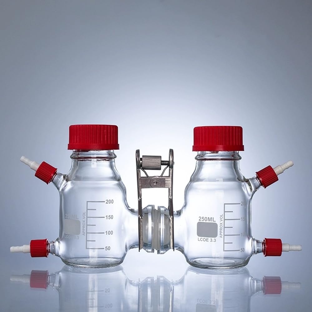 Reactor de producción de hidrógeno MEC estándar esterilizable de 1 pieza - Reactor de células microbianas de dos compartimentos for una generación eficiente de hidrógeno(100ml)