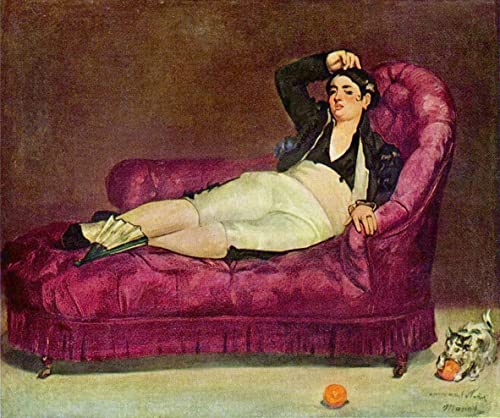 Art tableau Jeune femme allongée Manet impression sur toile premium 60x90