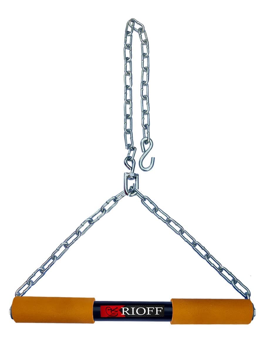 Hanging bar Pull Up Bar Hanging Rod For Height increase Stainless Steel for ChinUps for Home/Gym Use for Men Kids Boys Adults Fitted with Heavy Duty Chain/Sangal (Orange) 6FT (PUBS-3)