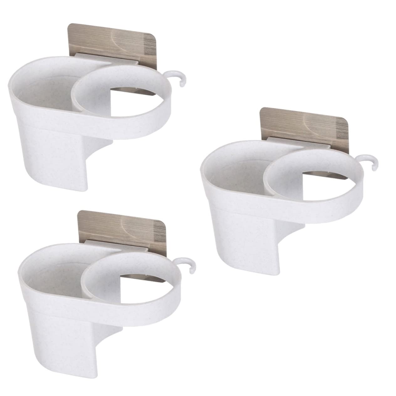 Alipis 3pezzi Supporto Per Asciugacapelli Adesivo Da Parete Organizer Per Phon Installazione Facile Perforazione Design Moderno Per Bagno e Camera Da Letto