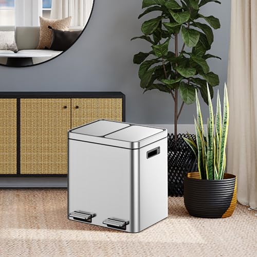 Caneca de basura rectangular de acero inox 4 galones miniatura 2