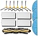 Doremi 14 Stück Zubehör für Tesvor X500/Tesvor X500 Pro/X18-1/Tesvor M1, 6 Seitenbürsten, 1 Rollenbürste, 4 Filter, 3 Wischtücher, Ersatzteile für Tesvor X500/Tesvor X500 Pro/X18-1/Tesvor M1
