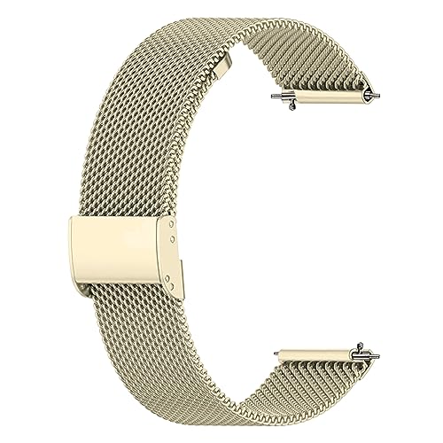 Image of ACM Watch Strap 20mm compatible with Compaq Q Watch Smartwatch | Steel Metal Adjustable Belt Chain Band
