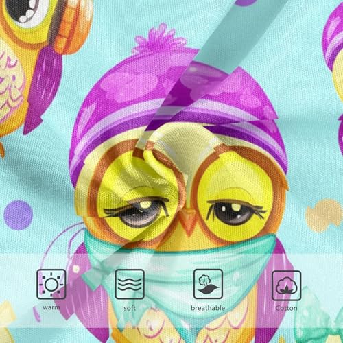 Cotton Girls Underwear Toddlers Cute Cartoon Owls Teal Blue Panties Little Girl Bright Briefs Undies Kids 2t3