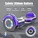 Patinete Eléctrico Auto Equilibrio Hoverboard 6.5 Pulgadas con Bluetooth y LED E-Skateboard