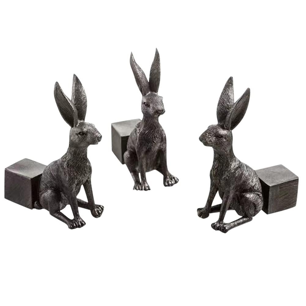 Dubom Rabbit 3Pcs/Set Mini Animal Shape Resin Dog Tortoise Shaped Decorative Plant Risers For Pots, Pot Feet For Planter Pots,Decorative Feet For Planters Resin Plant Planter Foot (Rabbit)