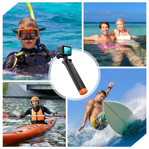 Palillo selfie con mango subacuático, monopie impermeable con mando a distancia Bluetooth, agarre flotante para cámara subacuática, adecuado para cámara de acción GoPro Hero 13/12/11/10/9 - imagen 7