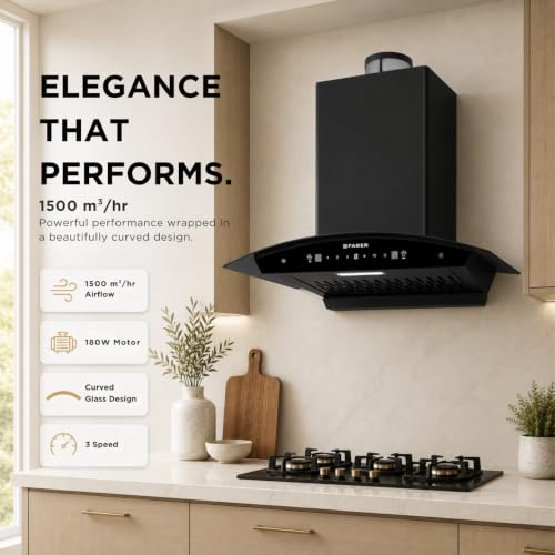 Image of Faber Delight Pro 60 cm Plug & Play Autoclean Chimney | Free Installation |1500 m /hr Suction | Filterless | Zero Maintenance cost on Filters for 2 years | 12 Years warranty on Motor