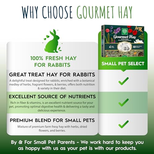 Small Pet Select - Gourmet Hay Pet Food, Exclusive Treat Hay, Flowers, and Herb Blend, for Rabbits, Guinea Pigs, Small Animals, 2lb - Image 4