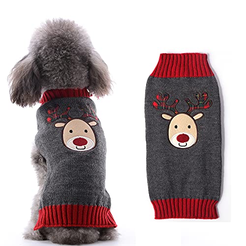HRTTSY Weihnachten Hundepullover, Winter Warmer Hund Katze Pullover Kleidung Haustier Mantel Kostüm Welpenpullover Pullover Bekleidung für kleine mittelgroße Hunde Großer Hund Haustierpullover
