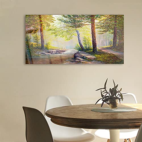 Art mural acrylique de qualité supérieure, impression forêt panoramique - 3