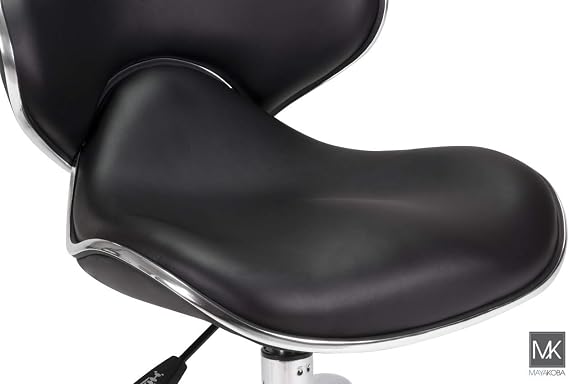 MAYAKOBA SET OF 2 Nail Salon Pedicure Stool UMI Pedicure Chair Short Adjustable Comfort Pneumatic Pump Salon Furniture & Equipment BLACK