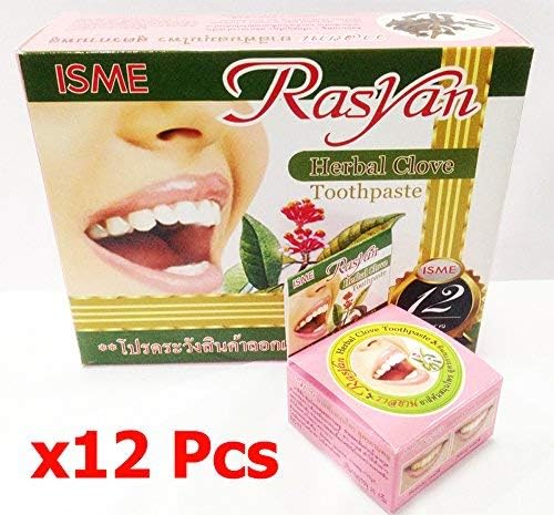 Rasyan Herbal Clove Toothpaste 25 gram x 12 Pieces ISME Whitening Teeth