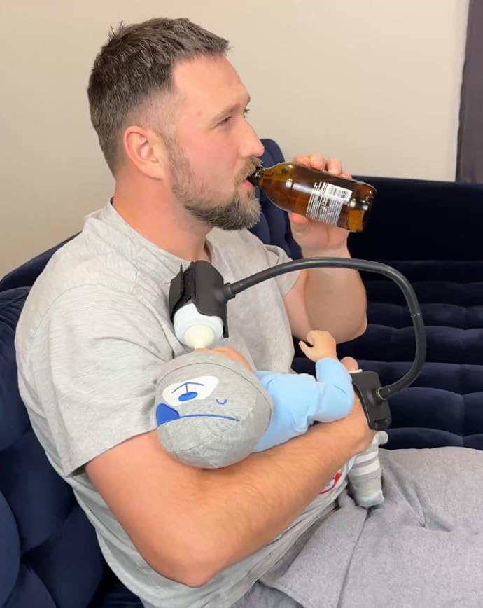 BOTTLESBUDDY Baby Bottle Holder for Parents & Grandparents, Suitable for All Bottle Sizes (Black)