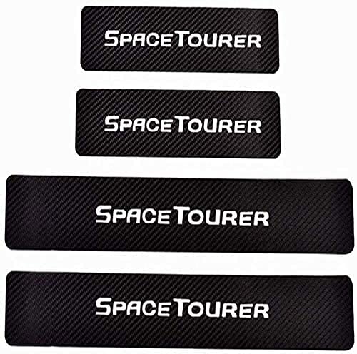 HHKX100822 4pcs Carbon Fiber Auto Door Threshold, Car Carbon Fiber Threshold Pedal, For Citroen SpaceTourer Threshold Pedal Anti Scratch Sticker Trim Protection Modeling Accessories