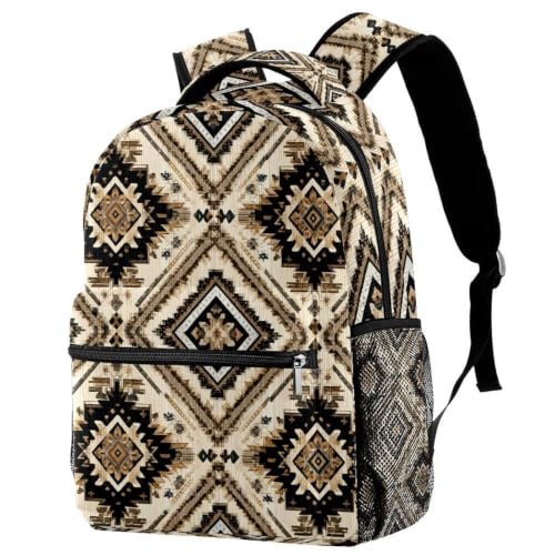 Mochila escolar étnica oriental impermeable de 40cm multicolor para portátil
