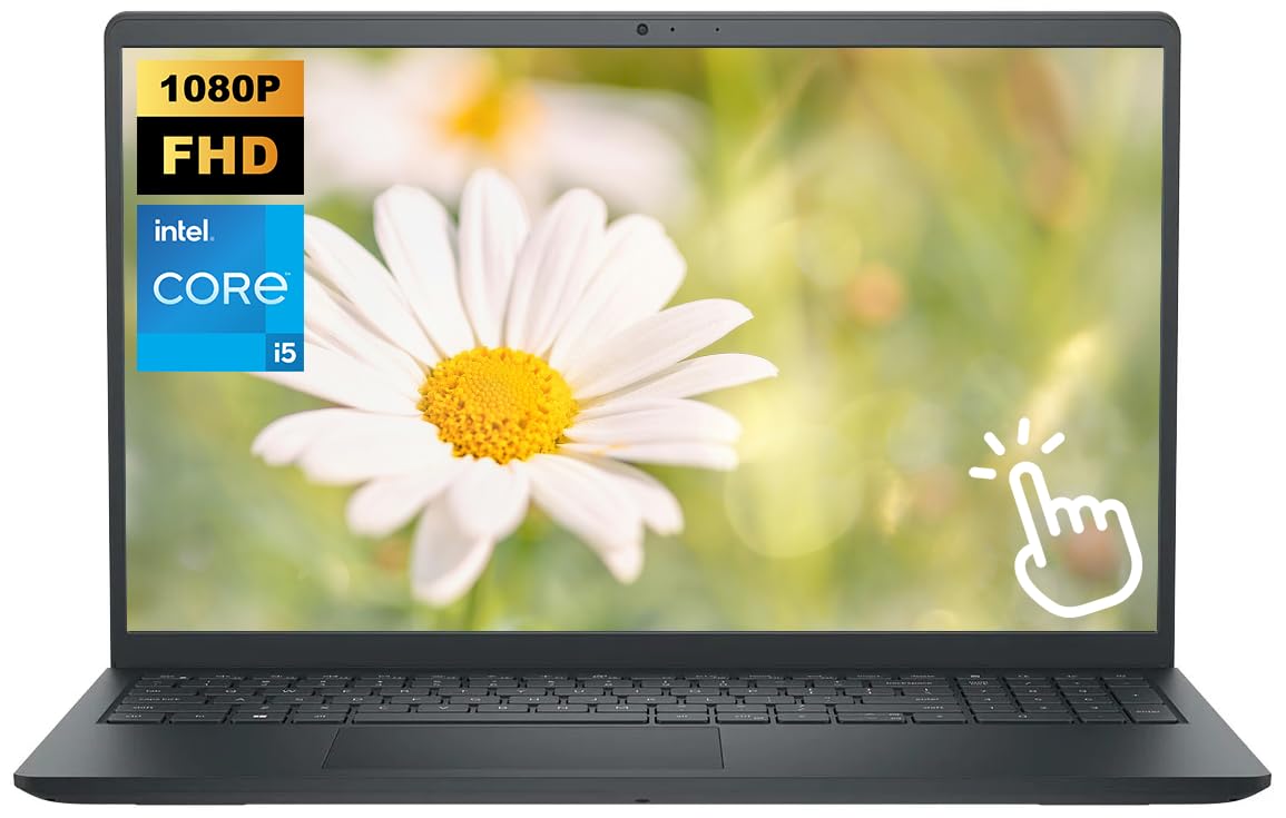 Dell 15.6" FHD Touchscreen Laptop, 16GB DDR5 RAM, 512GB SSD, 10-Core Intel Core i5-1334U, Windows 11 Pro, SD Card Reader, Carbon Black