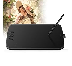 UGEE M808 10x6.25 inch Drawing Tablet，Graphics Tablet with 8 Hot Keys, Battery Free Stylus of 8192 Levels Pressure Sensitiv…