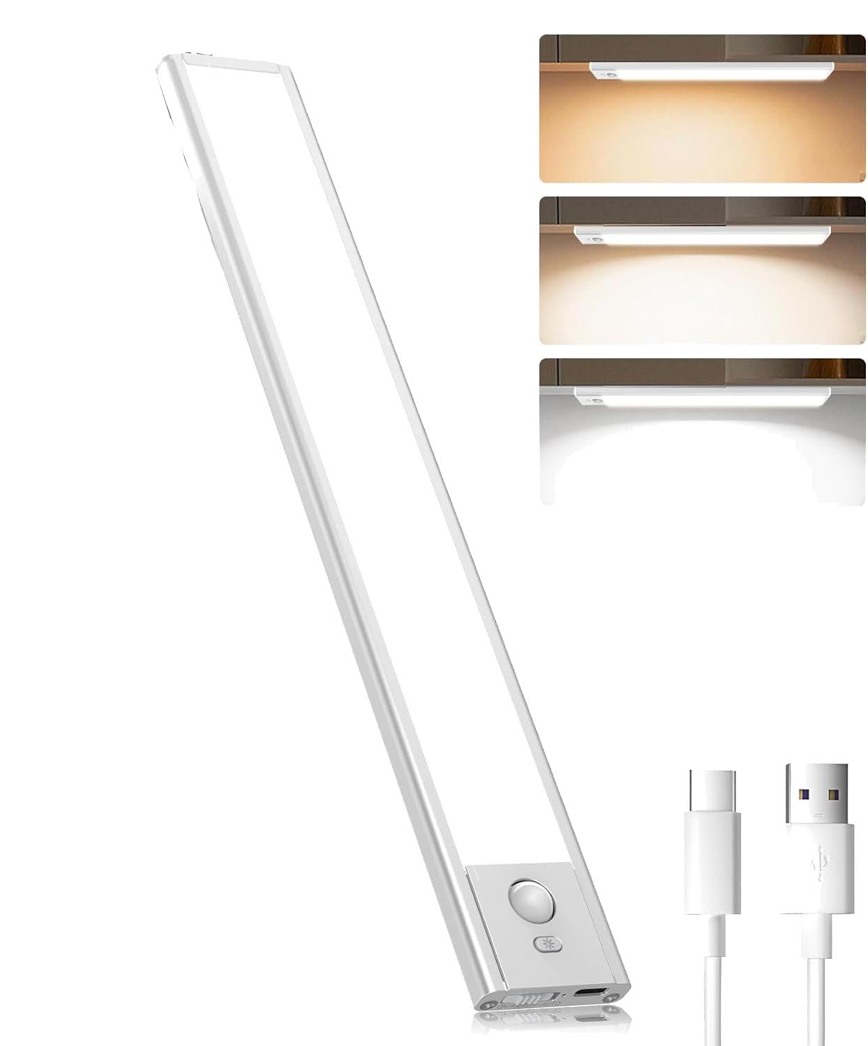SNOOGG Under Cabinet Lights, LED Motion Sensor Under Cabinet Lighting, 3 Color Temperatures Closet Light for Wardrobe, Cupboard, Kitchen, 20CM Wireless Rechargeable (1) (B0CS641Z5V) Amazon Price History, Amazon Price Tracker