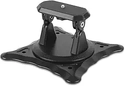 Suporte para Projetor, Suporte Projetor, Parafuso de 1/4", Base Giratória de 360°, Suporte Ajustável com Fácil Configuração - Preto