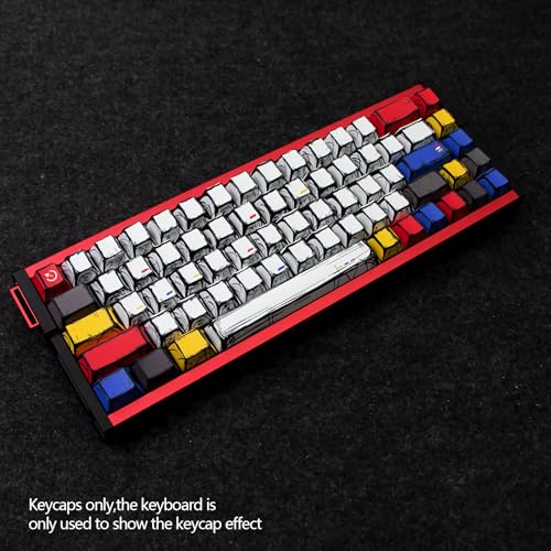 JSJTKeys PBT Side Printed Shine Through Keycaps -Japanese Manga Theme Keycap Set, 74 Keys Vintage Cherry Profile Keycap Suitable for 61/65/68 Cherry MX Switch Mechanical Keyboards(Only Key Caps) - Image 2