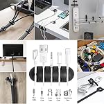 OSPNIEEK Boîte de gestion des câbles, 3 Boîtes d'organisateur de cordons avec 33 PCS Set to Cover Hide Power Strip, Protector Surge Under Desk & sur le plancher, câble de dissimulation pour Home Office Computer TV (Noir)